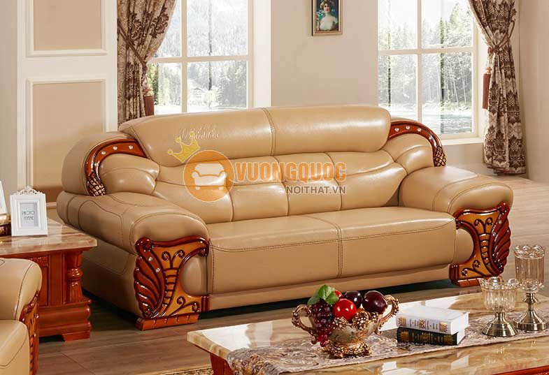 Sofa phòng khách nhập khẩu màu camel OLDL126